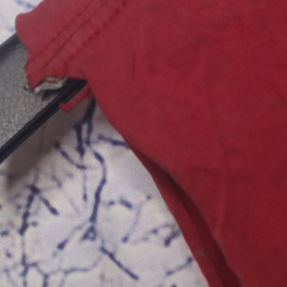 LAST CHANCE - JORDAN MUSCLE TEE L *ALTERED/FLAWED* Red Logo Tank Distressed Gym - Picture 2 of 11